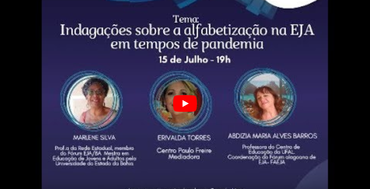 Indagações sobre a alfabetização na EJA em tempos de pandemia